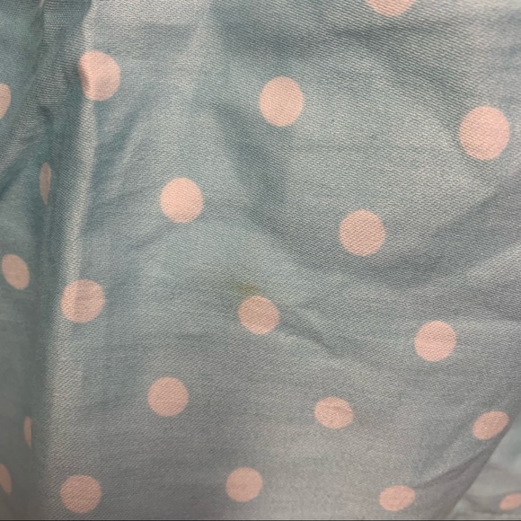 Skirt and Top Retro Set Blue Polka Dots with Pink Roses - Picture 10 of 13